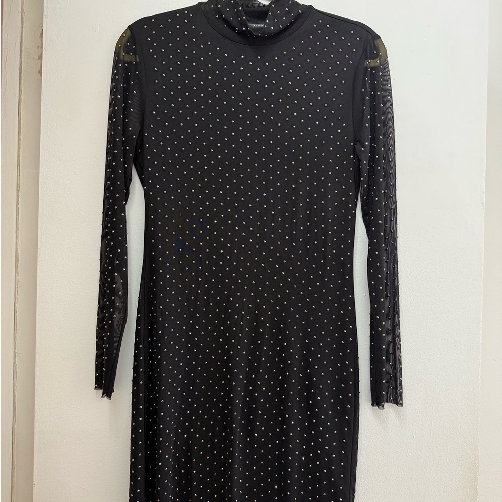 Elegant Black Studded Dress
